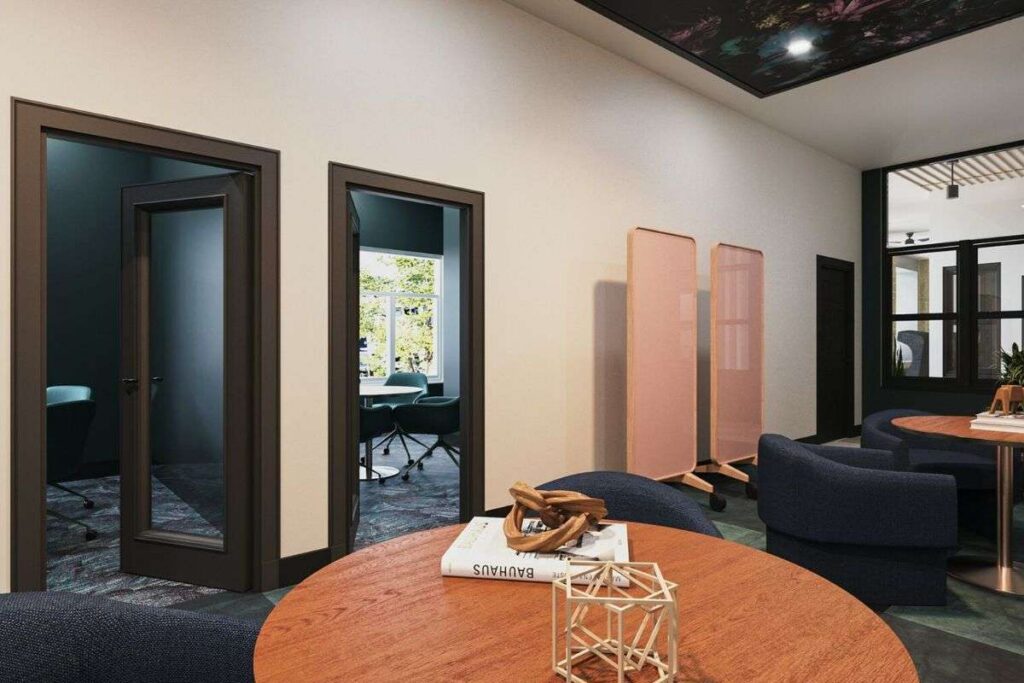 Quiet study lounge for students at The Landing Student Living in Greenville, NC
